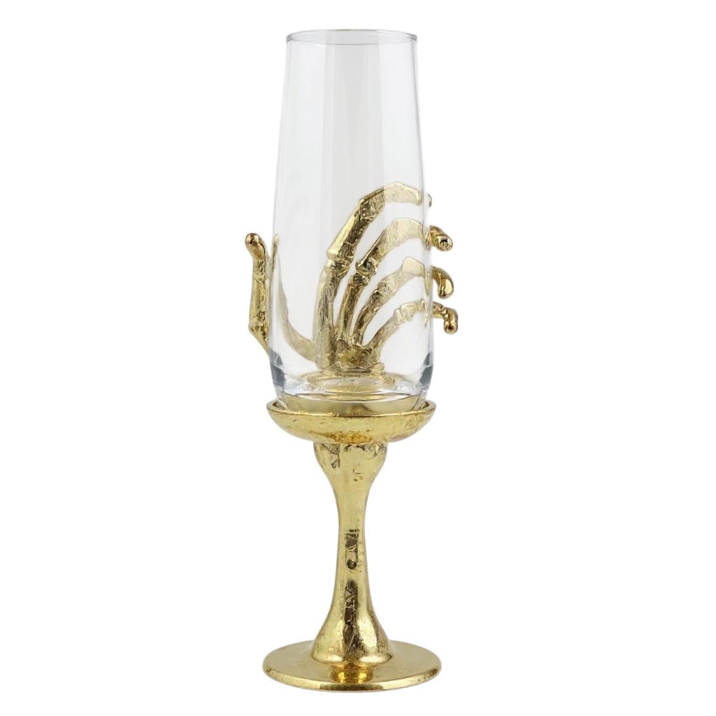Set of 4 - Champagne Glasses | Cocktail Glasses | Halloween Glasses | Statement Barware | Gold, Antique or Silver Finish - Image 3