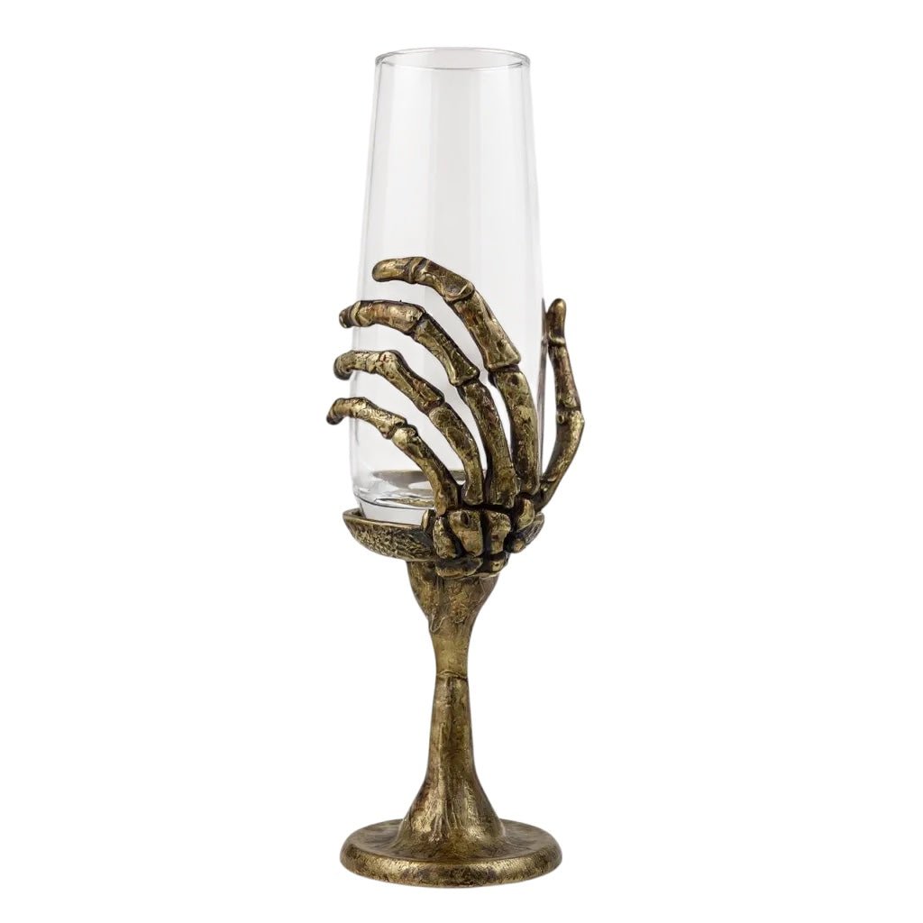 Set of 4 - Champagne Glasses | Cocktail Glasses | Halloween Glasses | Statement Barware | Gold, Antique or Silver Finish - Image 8