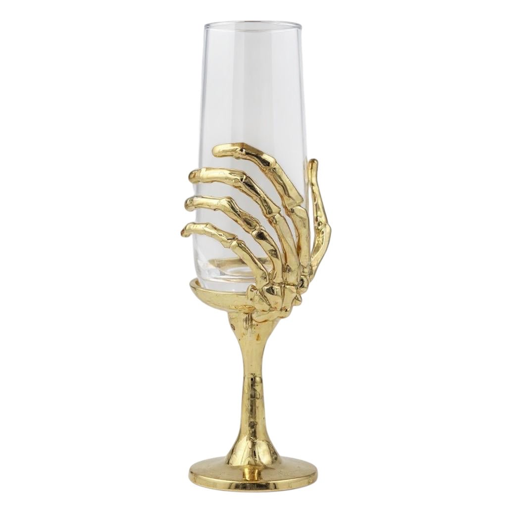Set of 4 - Champagne Glasses | Cocktail Glasses | Halloween Glasses | Statement Barware | Gold, Antique or Silver Finish - Image 6