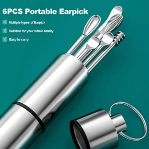 6 pcs ear cleaning kit with aluminum tube
