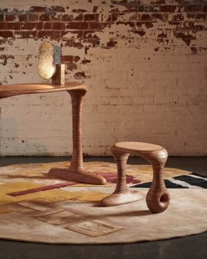 Ivory, Amber & Crimson Square Rug | Dymos | Hand Tufted New Zealand Wool | Rugfine