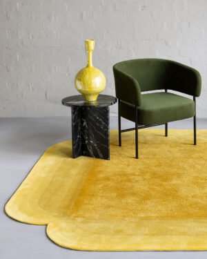Mustard Yellow Square Rug | Wool | Novanex by Rugfine