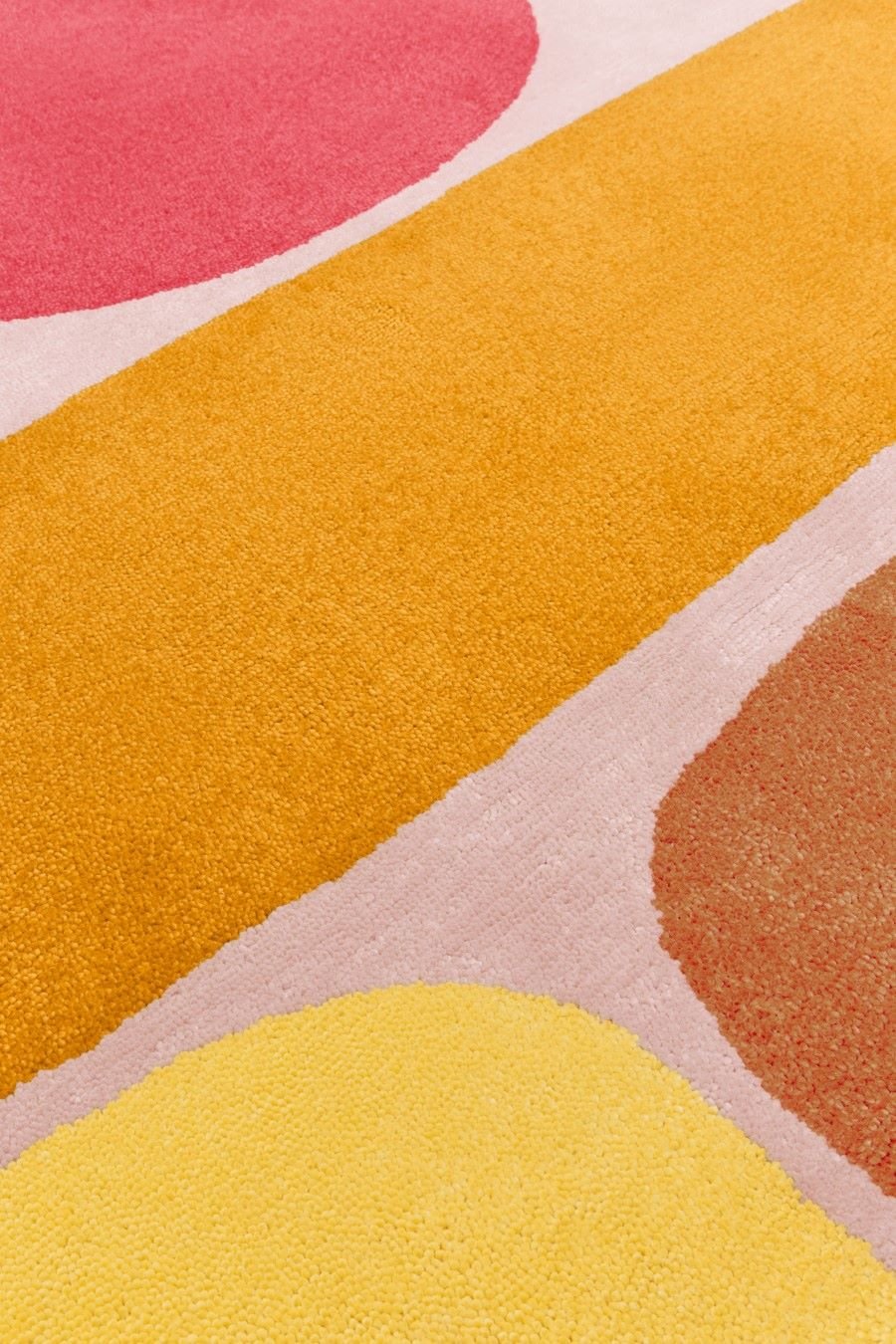 Hand Tufted Rug | Pink, Yellow & Red | Wool | Orbonex by Rugfine - Image 3