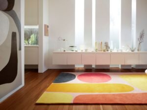 Hand Tufted Rug | Pink, Yellow & Red | Wool | Orbonex by Rugfine