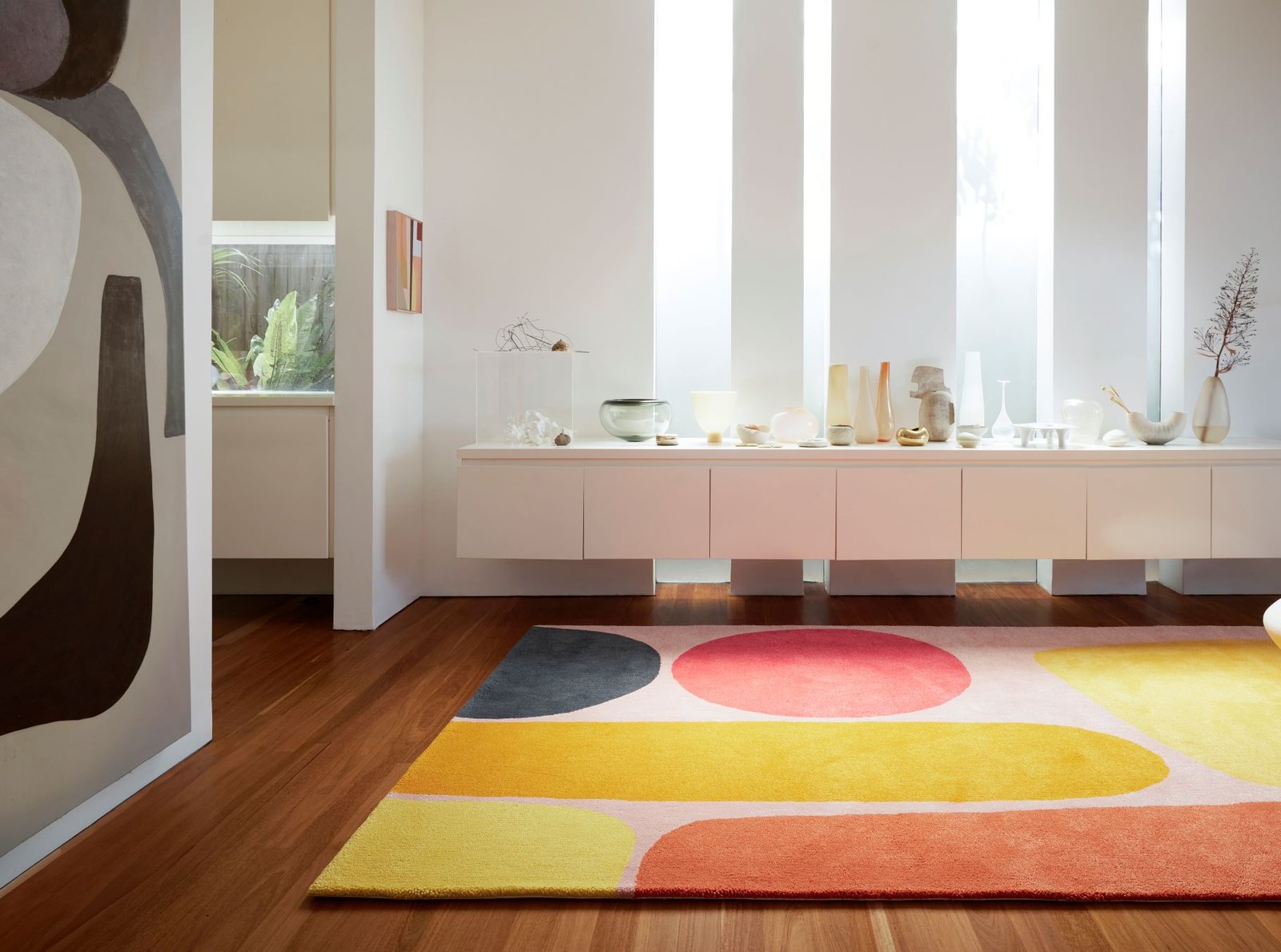 Hand Tufted Rug | Pink, Yellow & Red | Wool | Orbonex by Rugfine