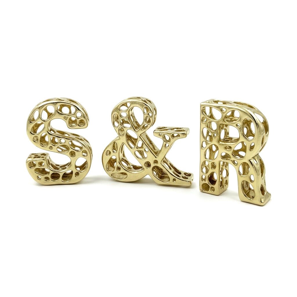 Personalized Antique letters | custom metal alphabet table decor in gold, silver or antique | set of 3, 4 or 5 - Image 12